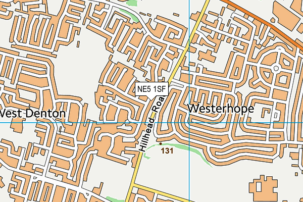 NE5 1SF map - OS VectorMap District (Ordnance Survey)