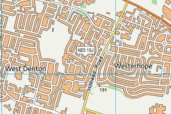 NE5 1SJ map - OS VectorMap District (Ordnance Survey)
