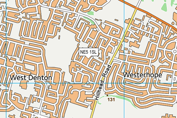NE5 1SL map - OS VectorMap District (Ordnance Survey)