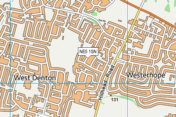 NE5 1SN map - OS VectorMap District (Ordnance Survey)
