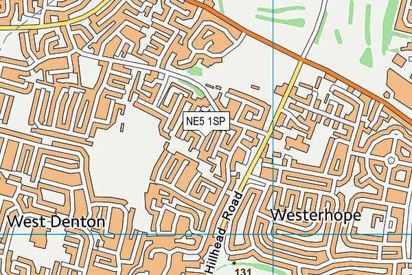 NE5 1SP map - OS VectorMap District (Ordnance Survey)
