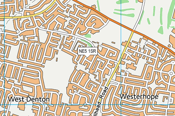 NE5 1SR map - OS VectorMap District (Ordnance Survey)