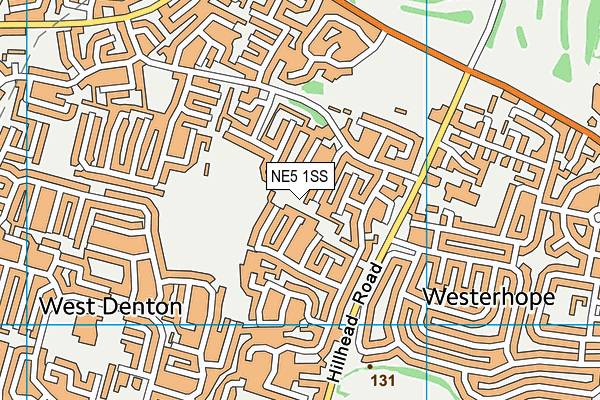 NE5 1SS map - OS VectorMap District (Ordnance Survey)