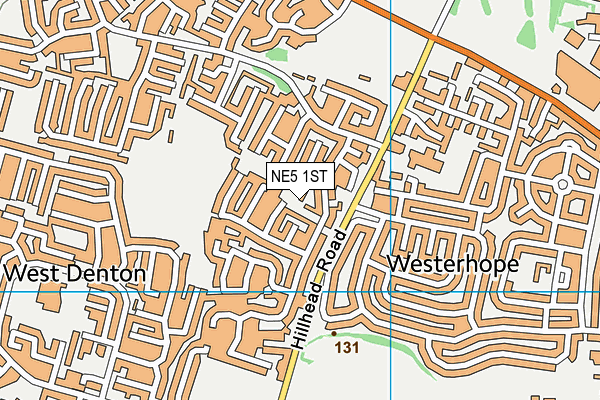 NE5 1ST map - OS VectorMap District (Ordnance Survey)