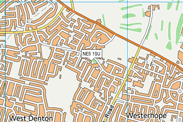 NE5 1SU map - OS VectorMap District (Ordnance Survey)