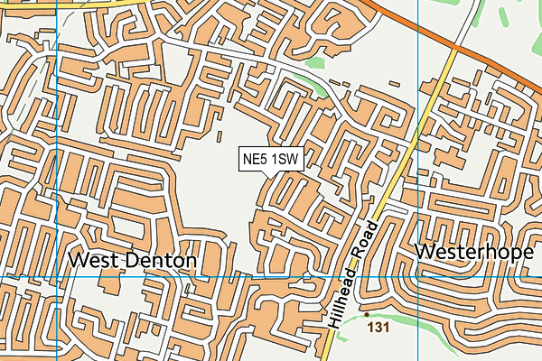 NE5 1SW map - OS VectorMap District (Ordnance Survey)