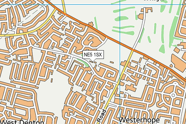 NE5 1SX map - OS VectorMap District (Ordnance Survey)
