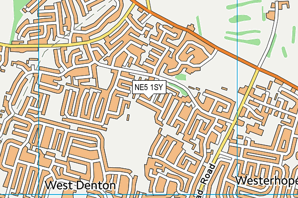 NE5 1SY map - OS VectorMap District (Ordnance Survey)