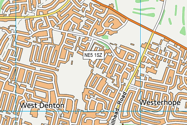 NE5 1SZ map - OS VectorMap District (Ordnance Survey)