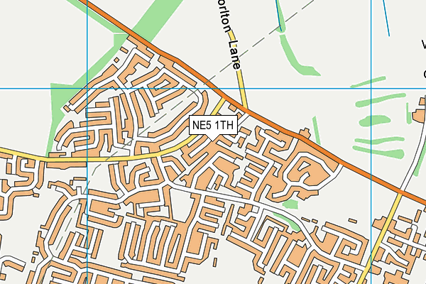 NE5 1TH map - OS VectorMap District (Ordnance Survey)