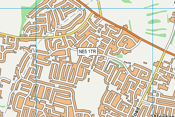 NE5 1TR map - OS VectorMap District (Ordnance Survey)