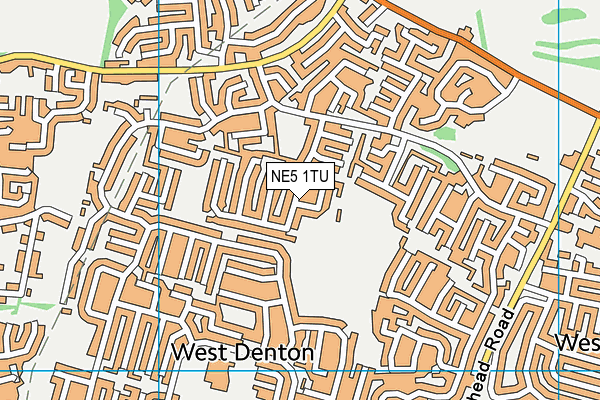 NE5 1TU map - OS VectorMap District (Ordnance Survey)