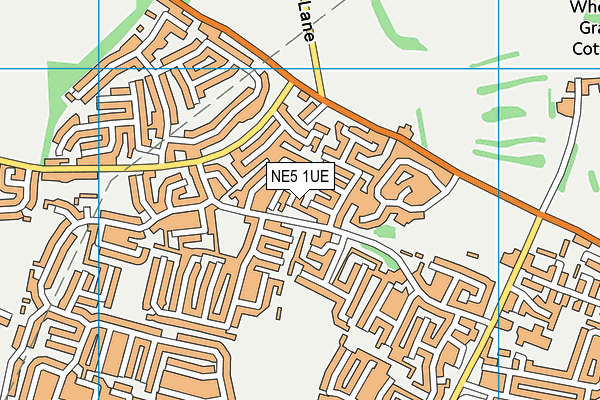 NE5 1UE map - OS VectorMap District (Ordnance Survey)