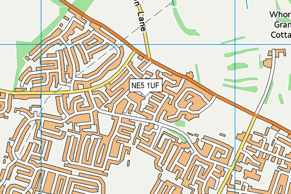 NE5 1UF map - OS VectorMap District (Ordnance Survey)