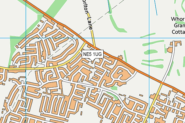 NE5 1UG map - OS VectorMap District (Ordnance Survey)