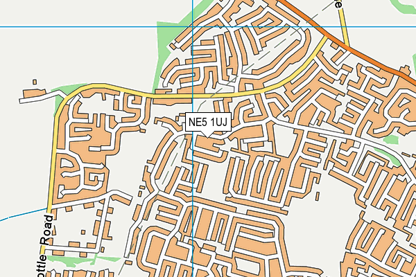 NE5 1UJ map - OS VectorMap District (Ordnance Survey)