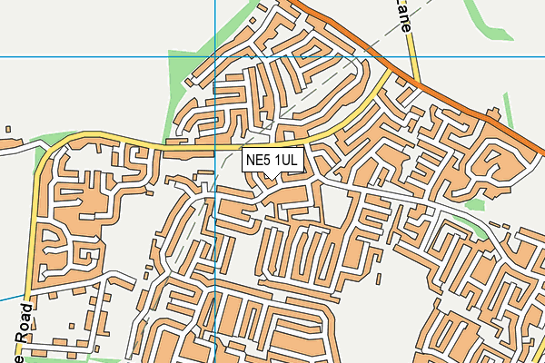 NE5 1UL map - OS VectorMap District (Ordnance Survey)