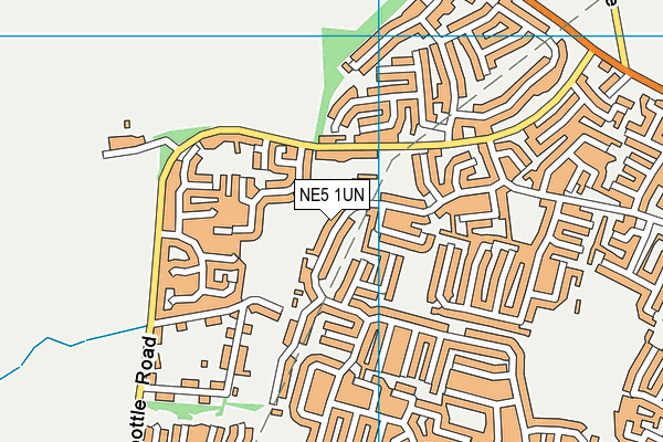 NE5 1UN map - OS VectorMap District (Ordnance Survey)