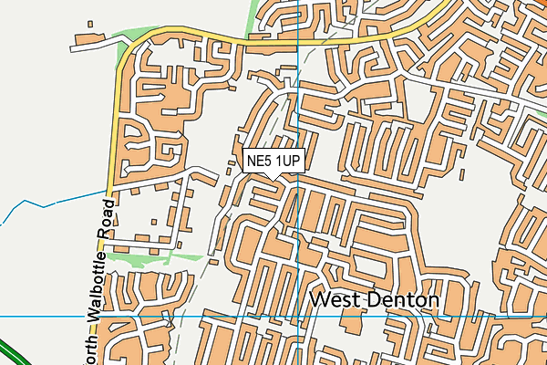 NE5 1UP map - OS VectorMap District (Ordnance Survey)