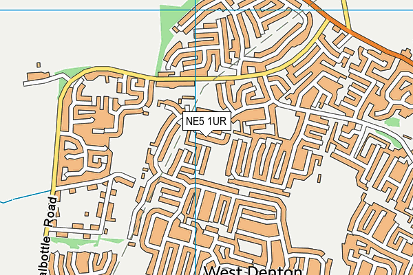 NE5 1UR map - OS VectorMap District (Ordnance Survey)