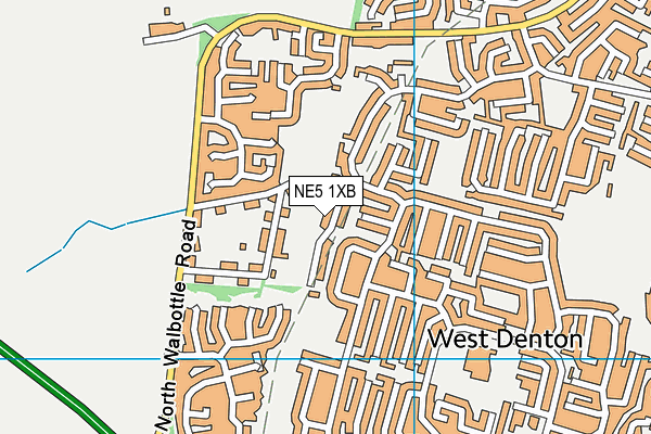 NE5 1XB map - OS VectorMap District (Ordnance Survey)