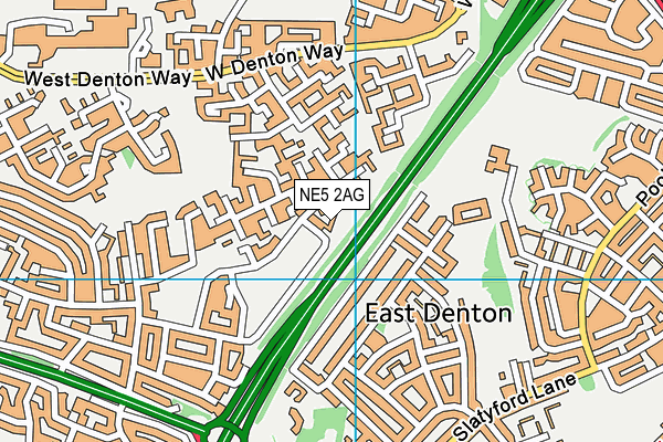 NE5 2AG map - OS VectorMap District (Ordnance Survey)