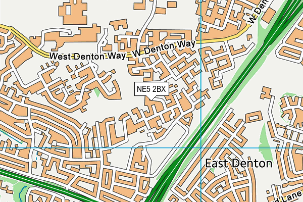 NE5 2BX map - OS VectorMap District (Ordnance Survey)