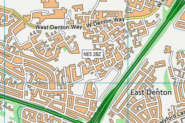 NE5 2BZ map - OS VectorMap District (Ordnance Survey)