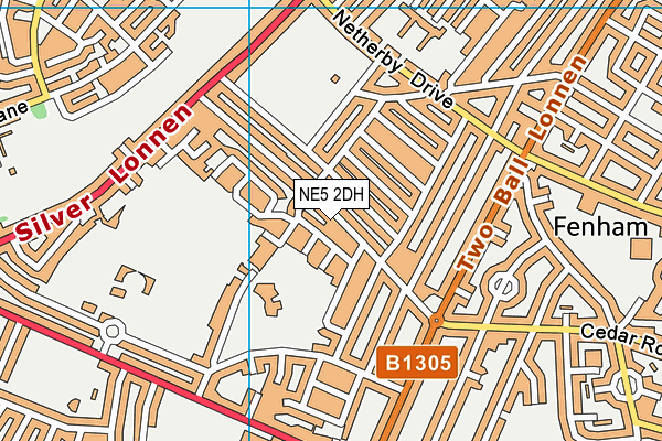 NE5 2DH map - OS VectorMap District (Ordnance Survey)