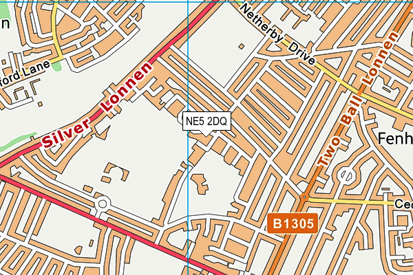 NE5 2DQ map - OS VectorMap District (Ordnance Survey)