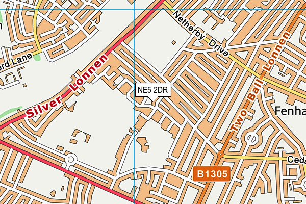 NE5 2DR map - OS VectorMap District (Ordnance Survey)