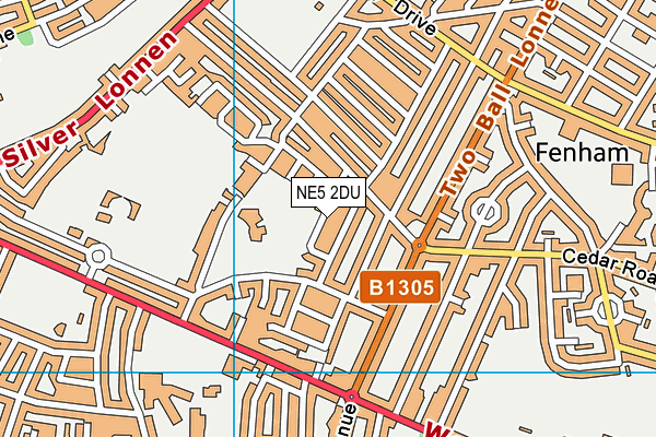 NE5 2DU map - OS VectorMap District (Ordnance Survey)