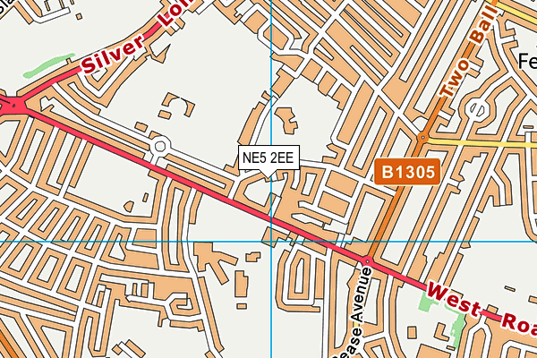 NE5 2EE map - OS VectorMap District (Ordnance Survey)