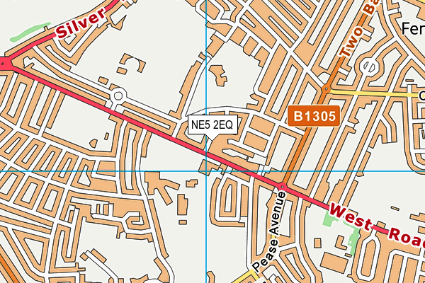 NE5 2EQ map - OS VectorMap District (Ordnance Survey)