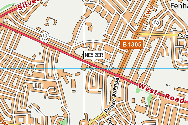 NE5 2ER map - OS VectorMap District (Ordnance Survey)