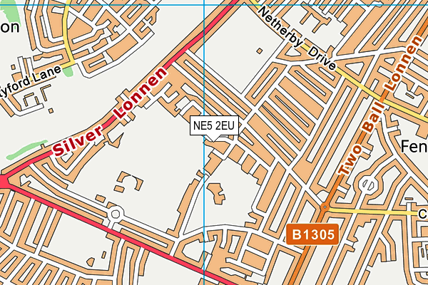 NE5 2EU map - OS VectorMap District (Ordnance Survey)