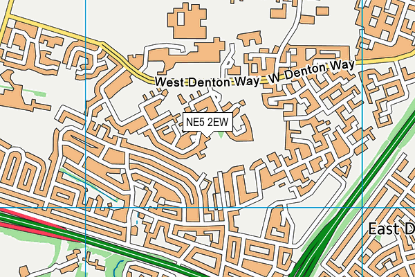 NE5 2EW map - OS VectorMap District (Ordnance Survey)