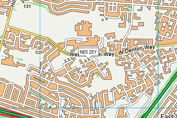 NE5 2EY map - OS VectorMap District (Ordnance Survey)