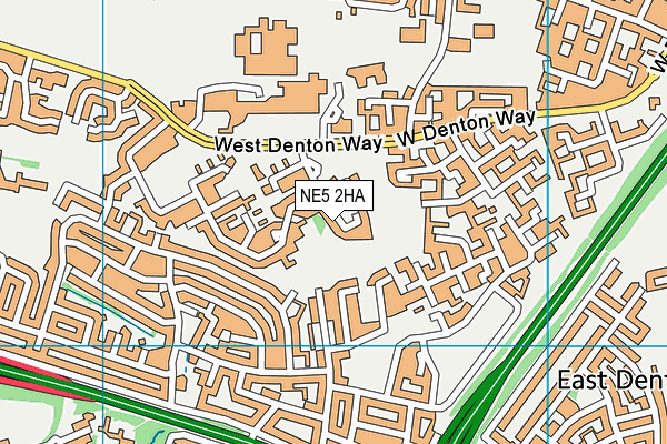 NE5 2HA map - OS VectorMap District (Ordnance Survey)