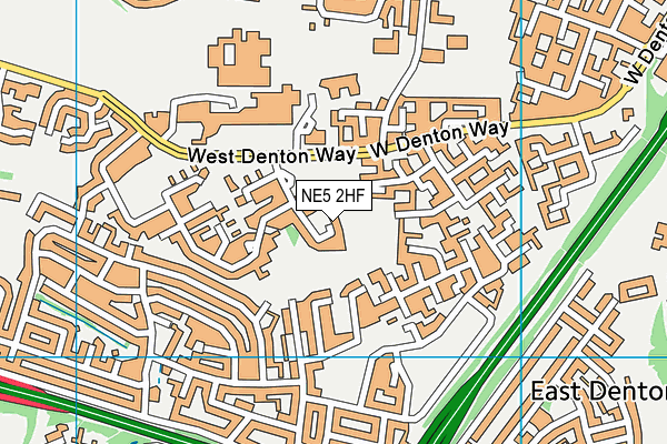 NE5 2HF map - OS VectorMap District (Ordnance Survey)