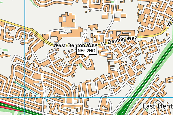 NE5 2HG map - OS VectorMap District (Ordnance Survey)