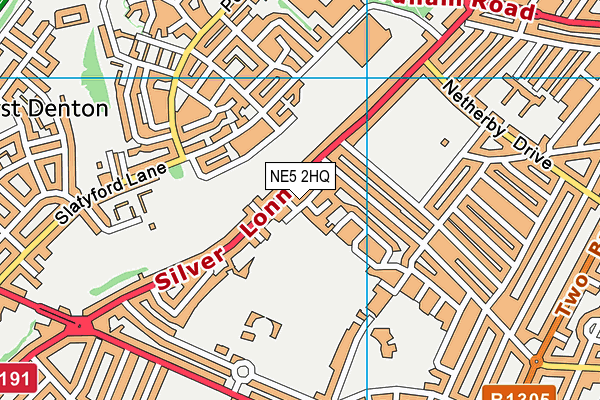 NE5 2HQ map - OS VectorMap District (Ordnance Survey)