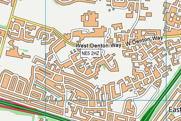 NE5 2HZ map - OS VectorMap District (Ordnance Survey)