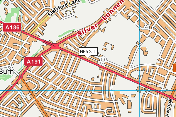 NE5 2JL map - OS VectorMap District (Ordnance Survey)