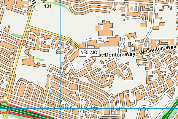 NE5 2JQ map - OS VectorMap District (Ordnance Survey)