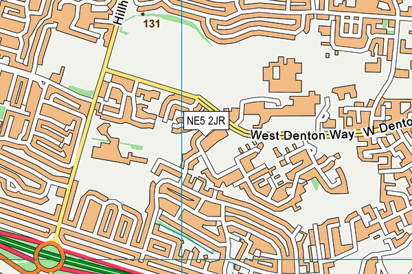 NE5 2JR map - OS VectorMap District (Ordnance Survey)