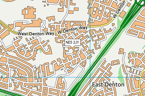 NE5 2JY map - OS VectorMap District (Ordnance Survey)