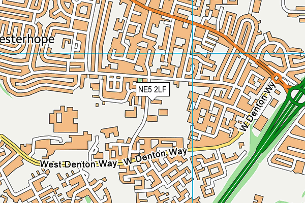 NE5 2LF map - OS VectorMap District (Ordnance Survey)