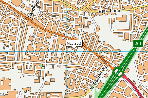 NE5 2LQ map - OS VectorMap District (Ordnance Survey)
