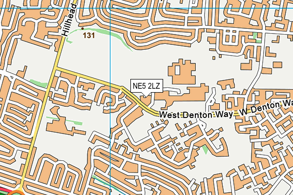 NE5 2LZ map - OS VectorMap District (Ordnance Survey)